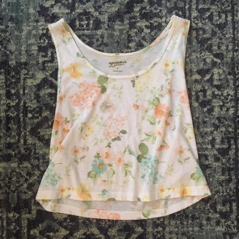 S Arizona floral crop top